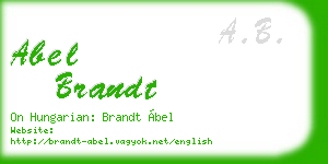 abel brandt business card